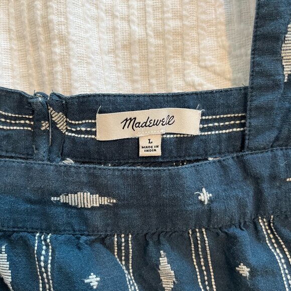 Madewell Navy and White Patterned Top - Picture 2 of 3
